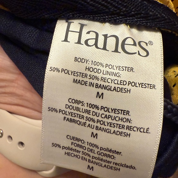 University Of Michigan Wolverines Performance Hoodie Sweatshirt Men Medium Blue - Picture 7 of 7